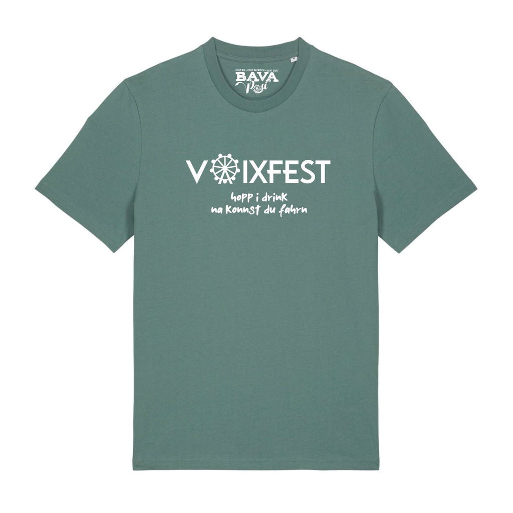 Voixfest T-Shirt Hopp I drink na konnst Du fahrn BavaRosi Fashion Bayerische Shop Volksfest Wiesn Oktoberfest Shirts