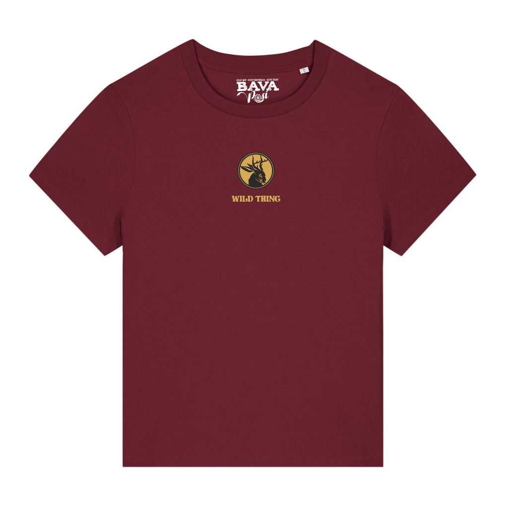 Wolpertinger Damenshirt bestickt mit Wolpertinger Motiv Bayerische Damen Shirts München Ingolstadt Landshut Garmisch Füssen Rosenheim Allgäu Tegernsee Chiemsee Passau Mode Shop
