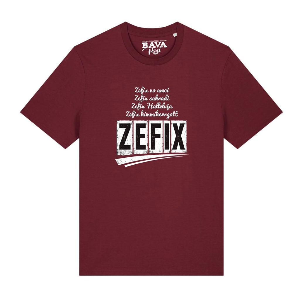 Zefix Kruzifix T-Shirt BavaRosi Fashion Bayerische T-Shirts Lustig Strawanza München Buadep Augsburg Pfaffenhofen Geisenfeld Schrobenhausen Regensburg Ingolstadt Garmisch Passau Mode Shirts Shop