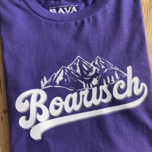 Boarisch T-Shirt Bayerisch T-Shirt von BavaRosi Fashion Bayerische Shirts München Tegernsee Alpen Augsburg Kempten Ingolstadt Deggendorf Landshut Chiemsee Mode Shop