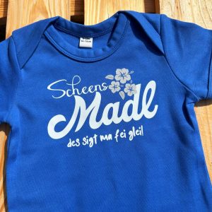 Bayerischer Baby Body Scheens Madl von BavaRosi Fashion Bayerische Babykleidung München Tegernsee Landshut Füssen Augsburg Dachau Karlsfeld Ammersee Rosenheim Ingolstadt