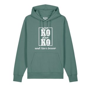 Wer Ko der Ko Hoodie BavaRosi Fashion Bayerische Geschenke Strawanza Bavarian Caps München Regensburg Ingolstadt Passau Rosenheim Geisenfeld Vohburg Schrobenhausen Mode Shop