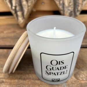 Bayerische Kerze Ois Guade Spatzl Geburtstagskerze mit bayerischen Sprüchen von BavaRosi Fashion Bayerische Kerzen Geisenfeld Pfaffenhofen Ingolstadt Schrobenhausen München Kehlheim Regensburg Shop