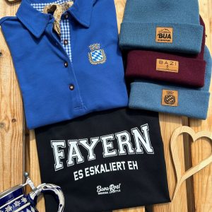 Fayern T-Shirt Bavarosi Fashion Bayerische T-Shirts München Augsburg Rosenheim Landshut Passau Garmisch Kempten Füssen Chiemsee Tegernsee Ammersee Mode Shop