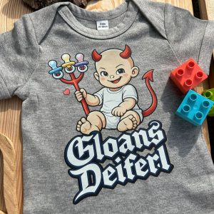 Gloans Deiferl Baby Body Bayerische Geschenke Baby BavaRosi Fashion Babymode Babykleidung Strampler München Regensburg Ingolstadt Vohburg Geisenfeld Landshut Deggendorf Tegernsee Shop