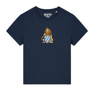 Bayerischer Löwe Damen Shirt BavaRosi Fashion Trachten-Shirts Bayern Damen T-Shirts Wiesn Oktoberfest Volksfest Mode Bayern Berge Frauen Shirts Strawanza Buadepp Bavarian Caps Shirts Wiesn Outfit Oktoberfest Outfit Volksfest Damen T-Shirts Pfaffenhofen Geisenfeld Tegernsee München Regensburg Ingolstadt Augsburg Shop