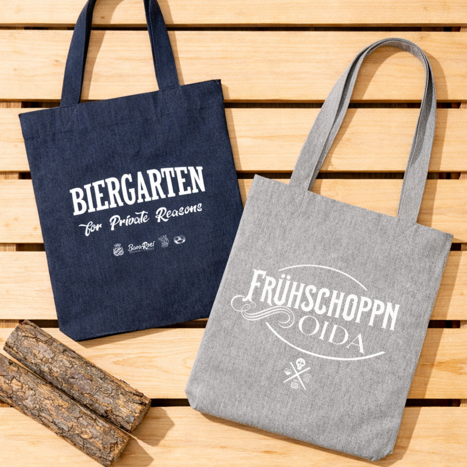 Bayerische Taschen Biergarten und Frühschoppen von BavaRosi Fashion Bayerische Tragetaschen Bayerische Geschenke typisch München Geisenfeld Vohburg Ingolstadt Regensburg Strawanza Buadep Landshut Augsburg Tegernsee Schrobenhausen Taschen Mode